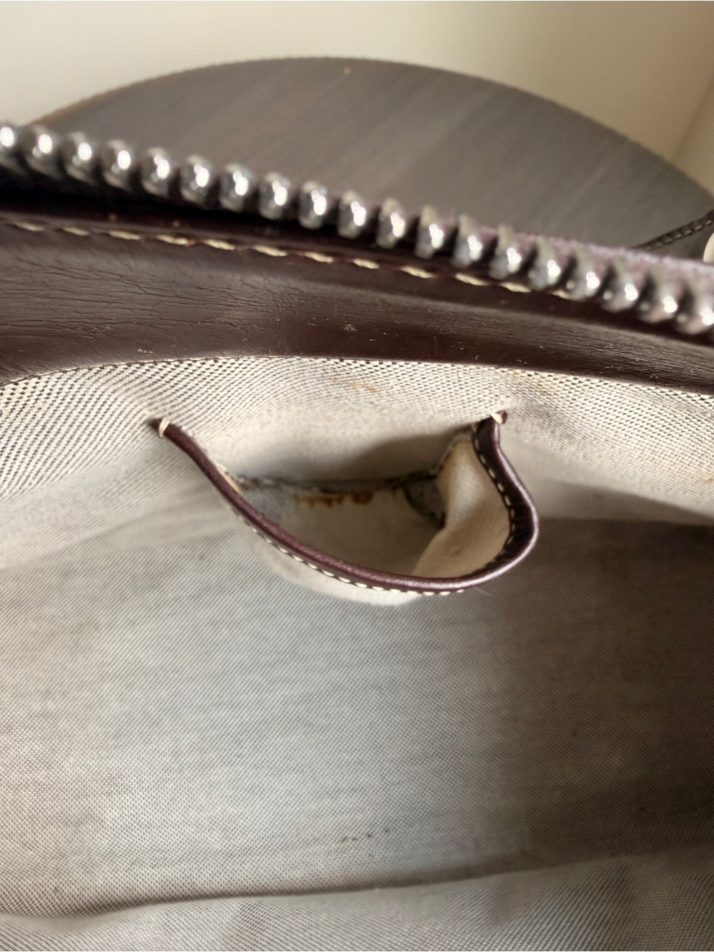 Dooney & Bourke Signature DB Double Pocket Tote w/ Matching Pouch, Pre-Owned - Picture 6 of 15